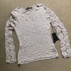 BCBG Crochet Top - XL (runs small) NWT